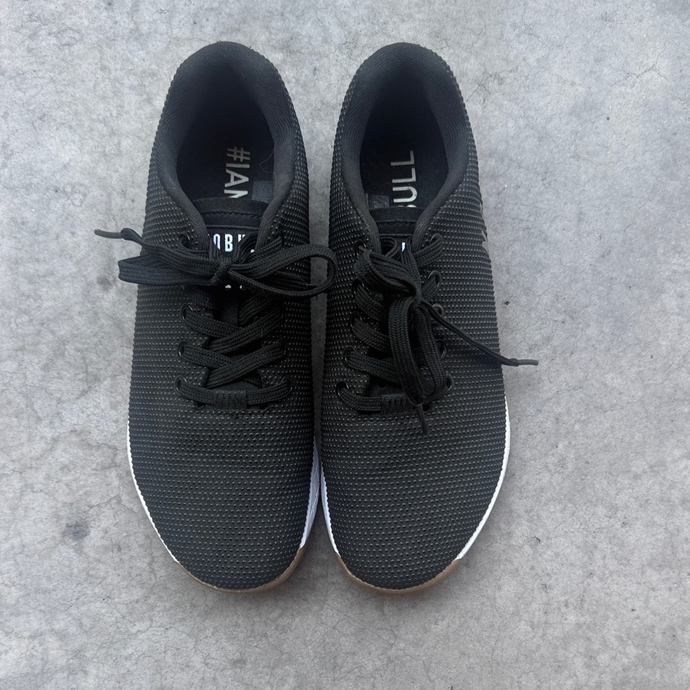 NOBULL Black womens Knit Training Sneakers with White Midsole